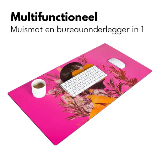 Zonnebril - Oranje - Vrouw - Planten Muismat XXL klein -sfeer4