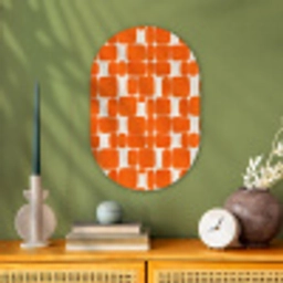 Patroon - Retro - Oranje Wandcirkel Ovaal Forex klein 630 -sfeer2