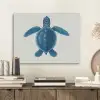 Schildpad - Blauw - Schild PET vilt klein -sfeer1