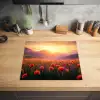 Landschap - Zonsondergang - Bloemenveld Inductie beschermer vinyl 3mm middel -sfeer5