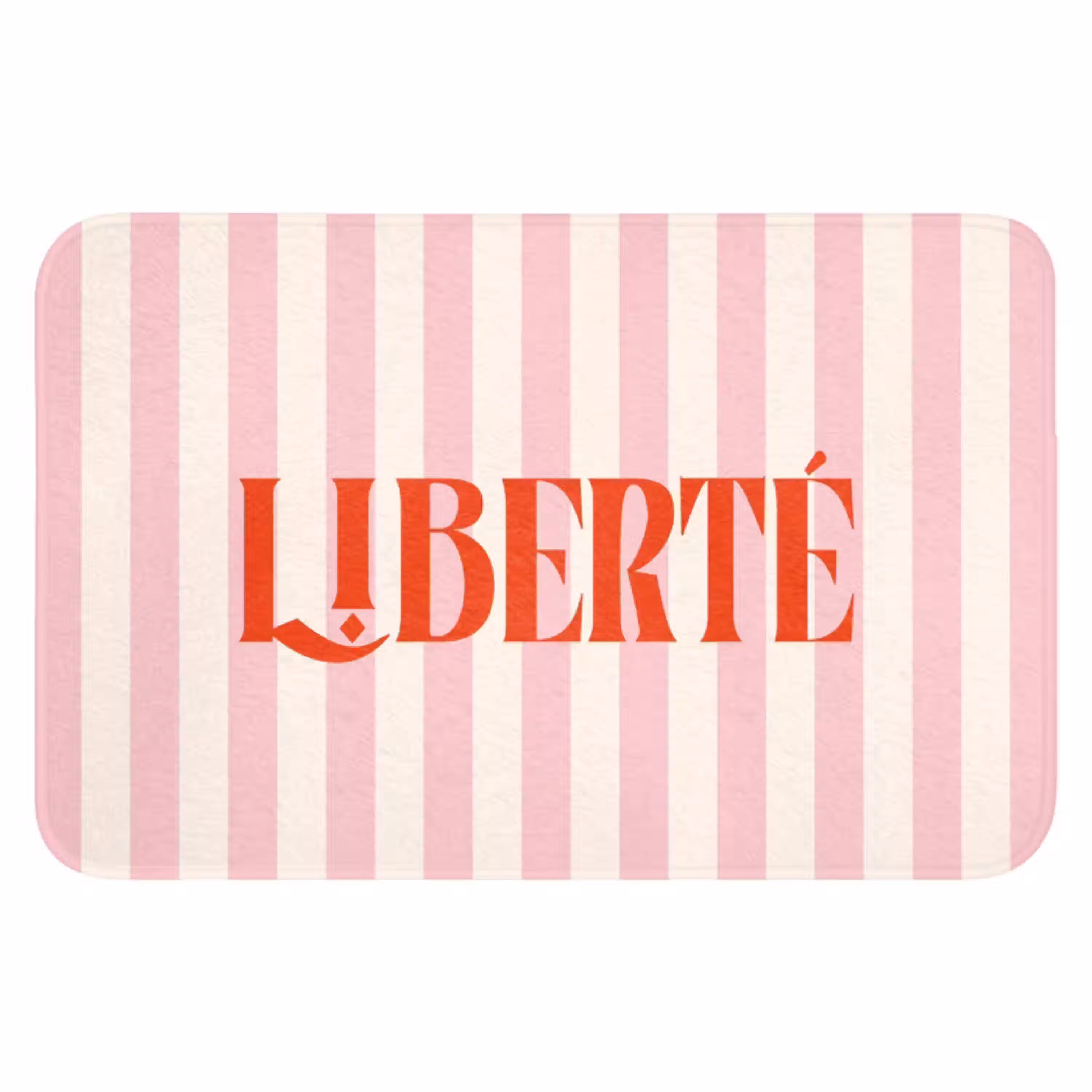 Zachtroze - Rood - Strepen - Liberté WCmat klein -3d