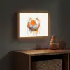 Voetbal - Abstract - Oranje - Verfspatten Light Box met batterij (Wandlamp kind) middel -sfeer5_kind