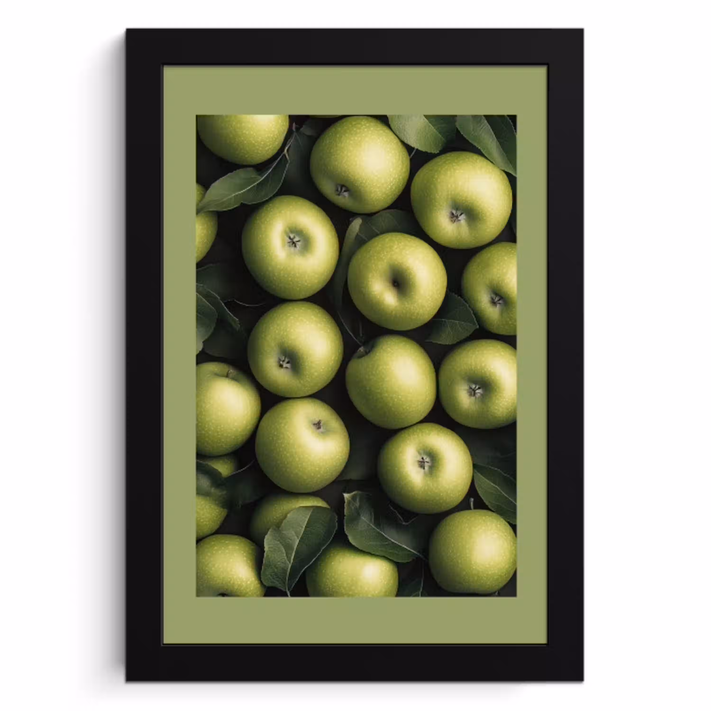 Appels - Groen - bladeren KitchenYeah - Keuken - Fotolijst klein -3d
