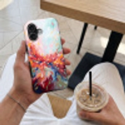 Bloemen - Abstract - Kunst - Modern Toughcase MagSafe Apple iPhone 17 klein -Sfeer1M