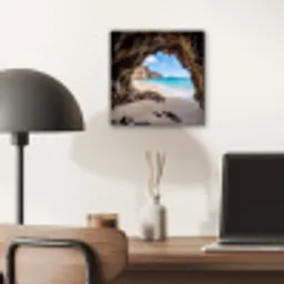 Grot - Strand - Zee - Blauw aluminium wit klein -sfeer5