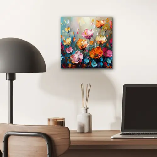 Klaprozen - Bloemen - Kunst - Botanisch aluminium wit klein -sfeer5