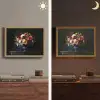 Groot - Bloemen - Vaas - Boeket Light Box met batterij (Wandlamp) middel -sfeer3