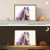 Paard - Dieren - Meiden - Paars - Bruin Light Box met batterij (Wandlamp kind) middel -sfeer3_kind