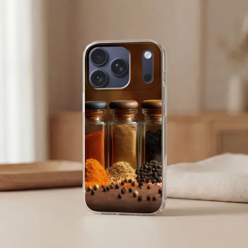 Potjes - Kruiden - Specerijen - Korrels Telefoonhoesje iPhone 17 Pro klein -sfeer2