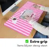 More coffee - Roze - Paars - Strepen - Mok Muismat XXL klein -sfeer3