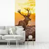 Hert - Dieren - Zonsondergang - Winter - Heide - Natuur fotobehang vinyl groot -woonkamer