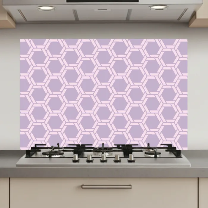 Patroon - Roze - Paars keuken achterwand spatscherm klein 900 -3d_website