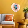 Bloemen - Blauw - Lijst - Bladeren Wandcirkel Organisch Forex 3mm klein -sfeer4
