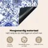 Bloemen - Blauw - Patroon - Wit Inductie beschemer met haakjes klein 777 -ky-onderkant-nl