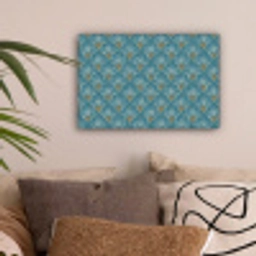 Symmetrisch - Patroon - Blauw canvas 2cm klein 34 -sfeer1