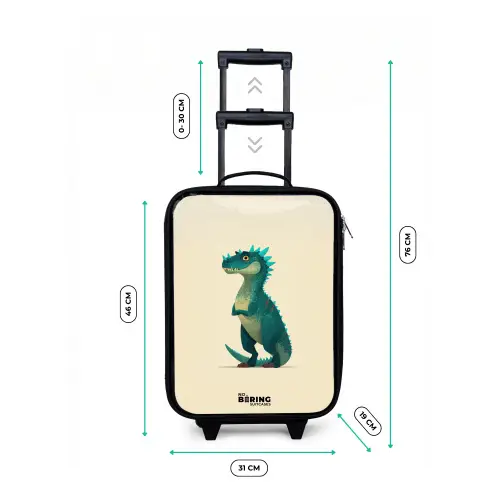 Dino - Dier - Blauw - Groen Kinderkoffer - Zwart klein -productfoto_formaten
