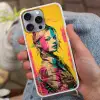 Vrouw - Verfstrepen - Gekleurd Hoesje iPhone 16 Pro Max met koord klein -sfeer3