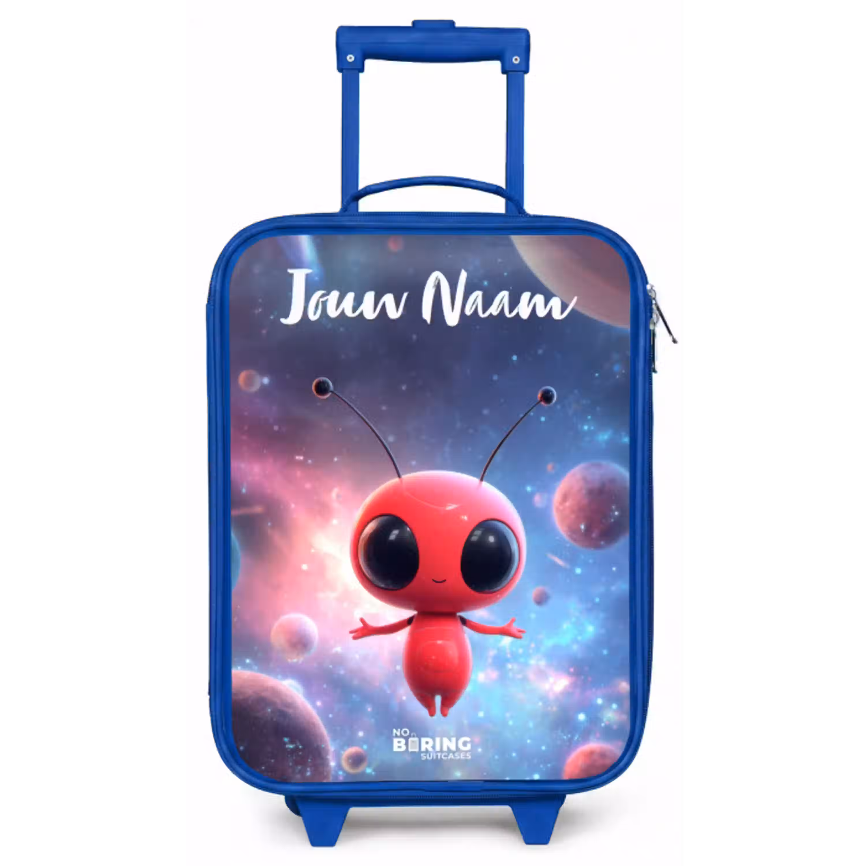 Rood Ruimtewezen in Kosmische Dans Kinderkoffer - Blauw klein -zz3dotto