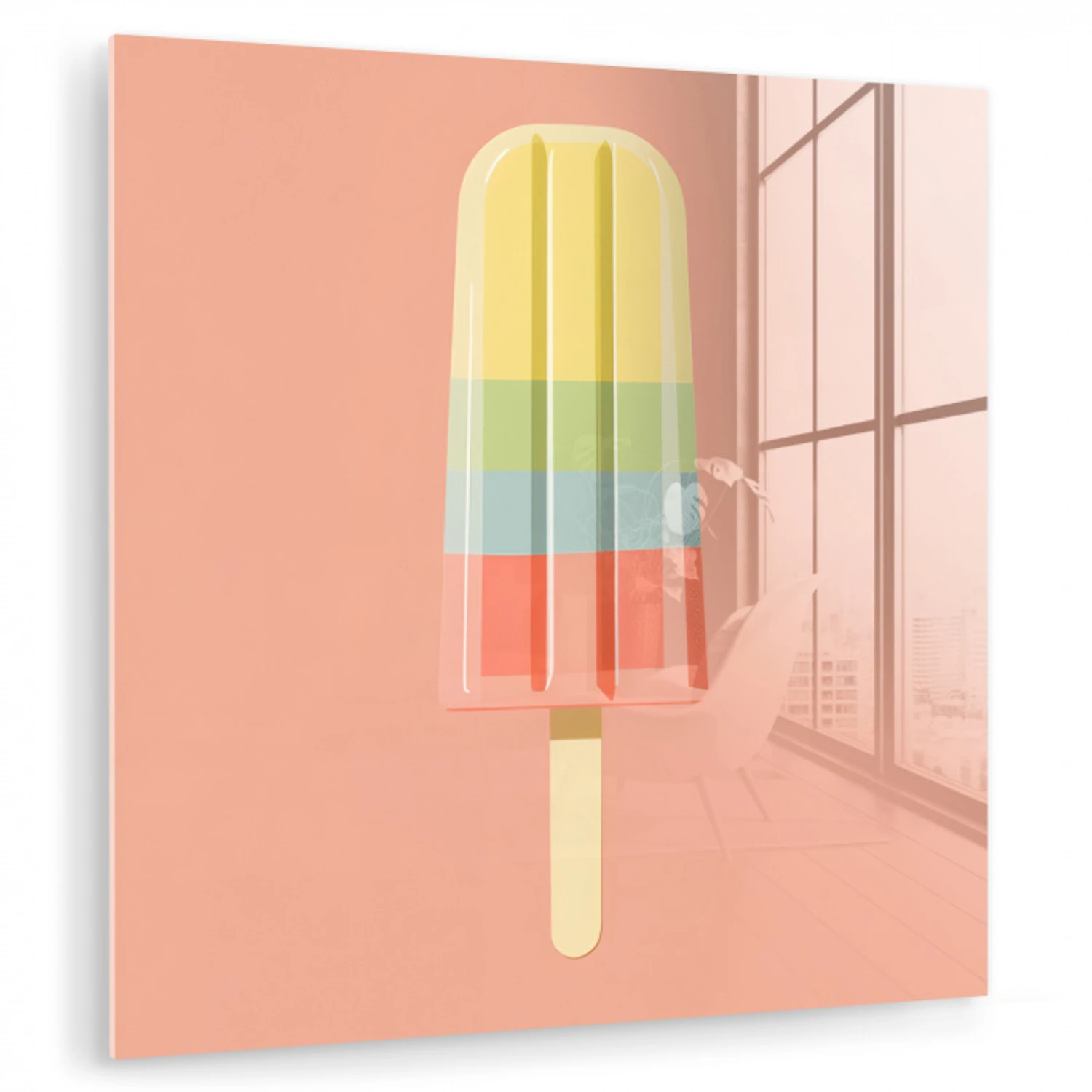 Waterijsje - Pasteltinten - Minimalistisch plexiglas 5mm klein -zzzproduct_nieuw