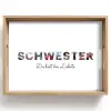 Schwester - Buchstaben-Collage Dienblad Rechthoek middel -z3d_shopping