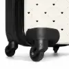 Valentijn stippen met hartjes patroon zwart NBS - Handbagage koffer - Kinderen Unisex middel -wiel