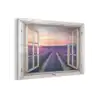 Doorkijk - Lavendel - Bloemen - Hout - Zonsondergang - Paars plexiglas 5mm klein -z3d