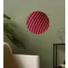 Lijnen - Rood - Beweging Wandcirkel behangsticker klein -sfeer2