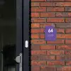 Donkerpaars - Modern Naambord Huisje klein -sfeer2