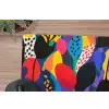 Bloemen - Bladeren - Abstract - Rood muismat rubber klein -closeup