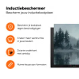 Bos - Meer - Mist - Natuur - Grijs Inductie beschermer vinyl 3mm klein -zzzzzzz-td-ups