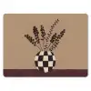 Minimalistisch - Vaas - Bloemen - Bruin muismat rubber klein -3d