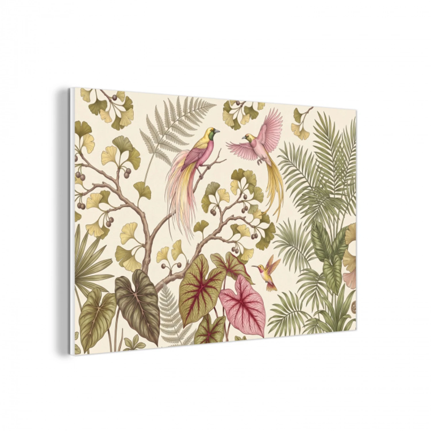 Vogels - Tropisch - Botanisch - Roze forex 5mm xxl -3d