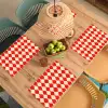 Golvend patroon - Retro - Rood - Beige Placemat vinyl groot 368 -zzsfeer5_Kitchenyeah-website