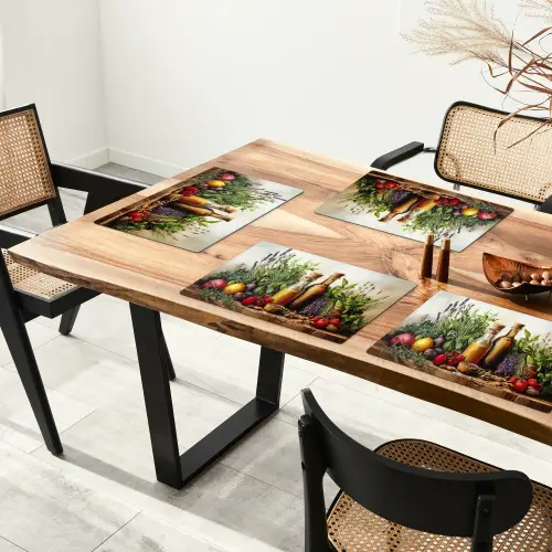 Stilleven - Kruiden - Specerijen - Fruit - Kleurrijk Placemat vinyl groot -zzsfeer4_Kitchenyeah-website