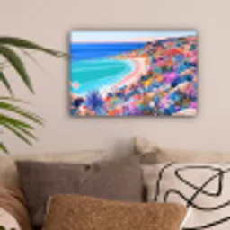 Bloemenweide - Zee - Zomers canvas 2cm klein -sfeer1