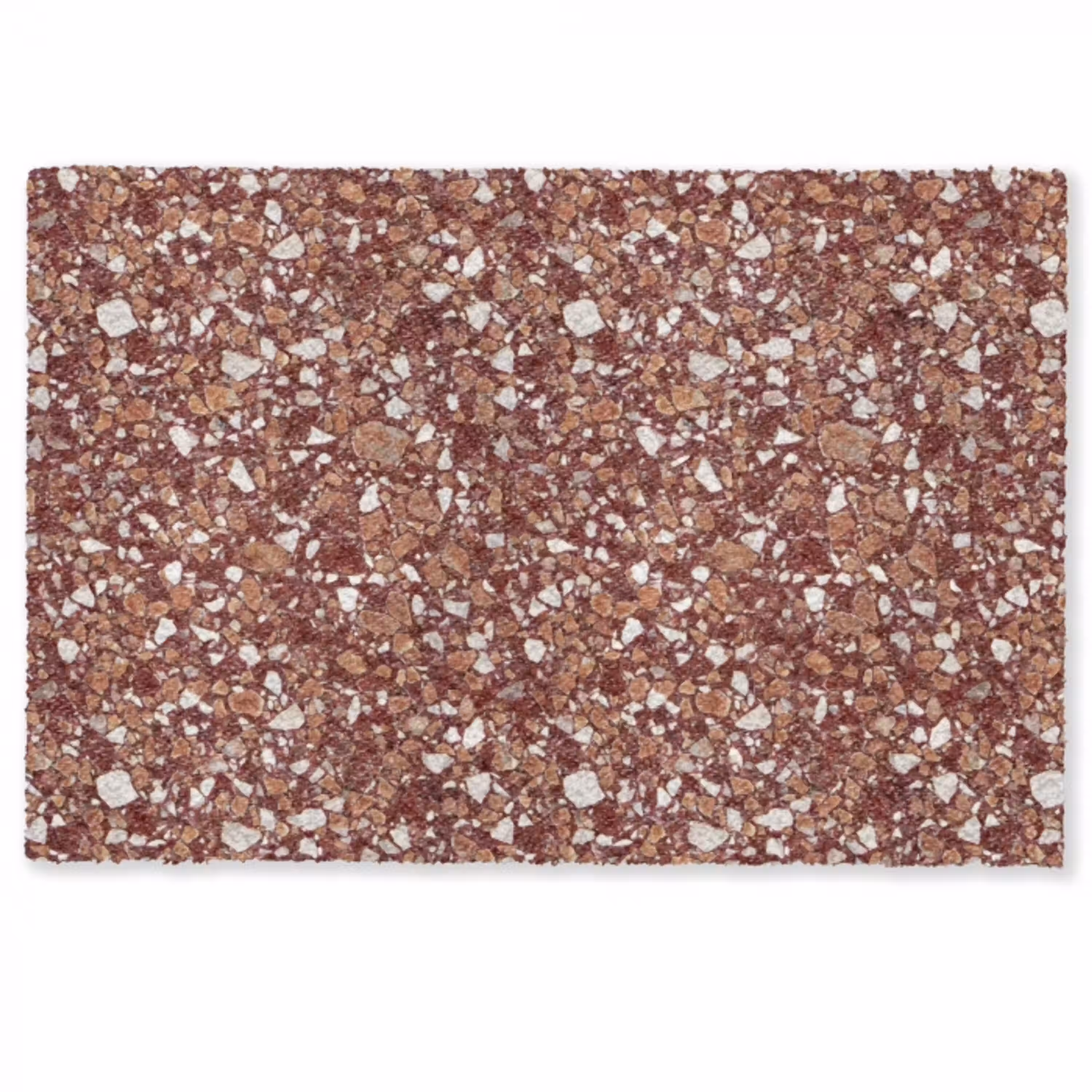 Terrazzo - Patroon - Steentextuur - Roodbruin Deurmat klein 898 -zkaufland3d