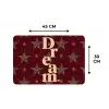 Sterren - Luipaardprint - Dream - Bordeaux Placemat vinyl groot -specs