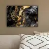 Marmer - Zwart - Goud - Abstract canvas 2cm klein -sfeer3