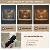 Vrouw - Goud - Gezicht - Verf - Lippen Light Box met batterij (Wandlamp) middel -USP_lichtkleurNL