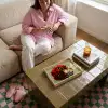 Vrouw - Appels - Rood - Bladeren Dienblad Rechthoek middel -sfeer3