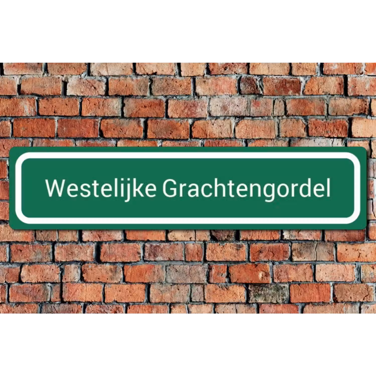 Straatnaambord groen - Ronde hoeken