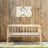 Terrazzo - Patroon - Wit - Terra Tuinposter op houten frame 2 cm dik klein 845 -sfeer4