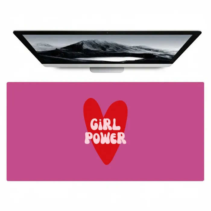 Girl power - Hart - Roze - Rood Muismat XXL klein -zzz3d