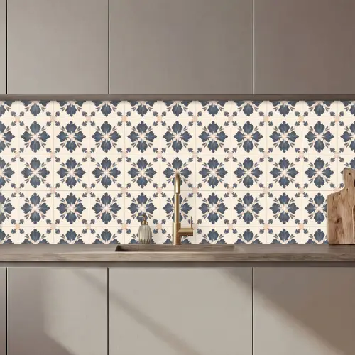 Bladvorm - Klassiek - Kleurrijk keuken achterwand 2 middel 871 zz_3dshopping