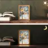 Kerstdorp - Huizen - Sneeuw - Kerst Light Box met kabel (Tafellamp) klein -sfeer3