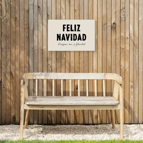 Kerst - Quotes - Feliz navidad - Kerstmis - Feestdagen Tuinposter op houten frame 2 cm dik klein -sfeer4