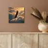 Adelaar - Wolken - Zon aluminium wit klein -sfeer4