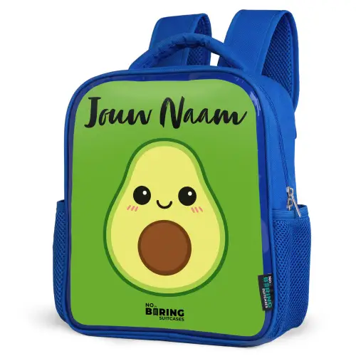 Kawai - Avocado - Groen Kinderrugzak - Blauw middel -schuin