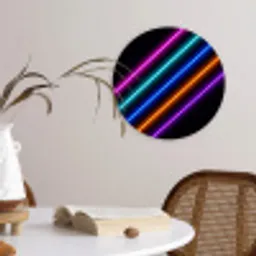 Esthetiek - Retro - Neon Wandcirkel kunststof plaat 5mm dik klein -sfeer4