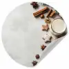 Winter - Kerst - Specerijen - Wit Wandcirkel behangsticker klein -3d